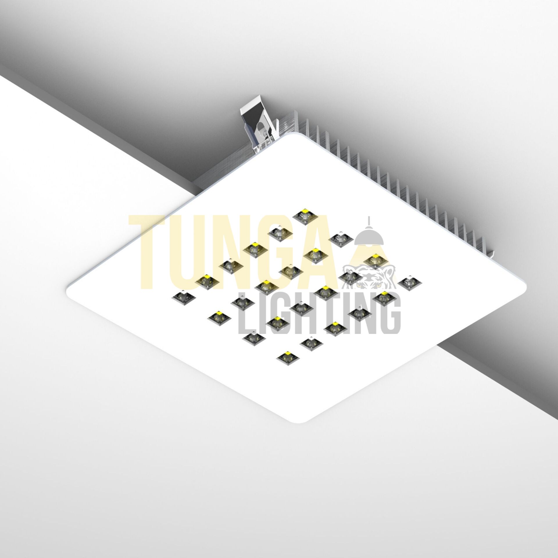 Kuyumcu Armatürü Kare 240x240 MM 36W