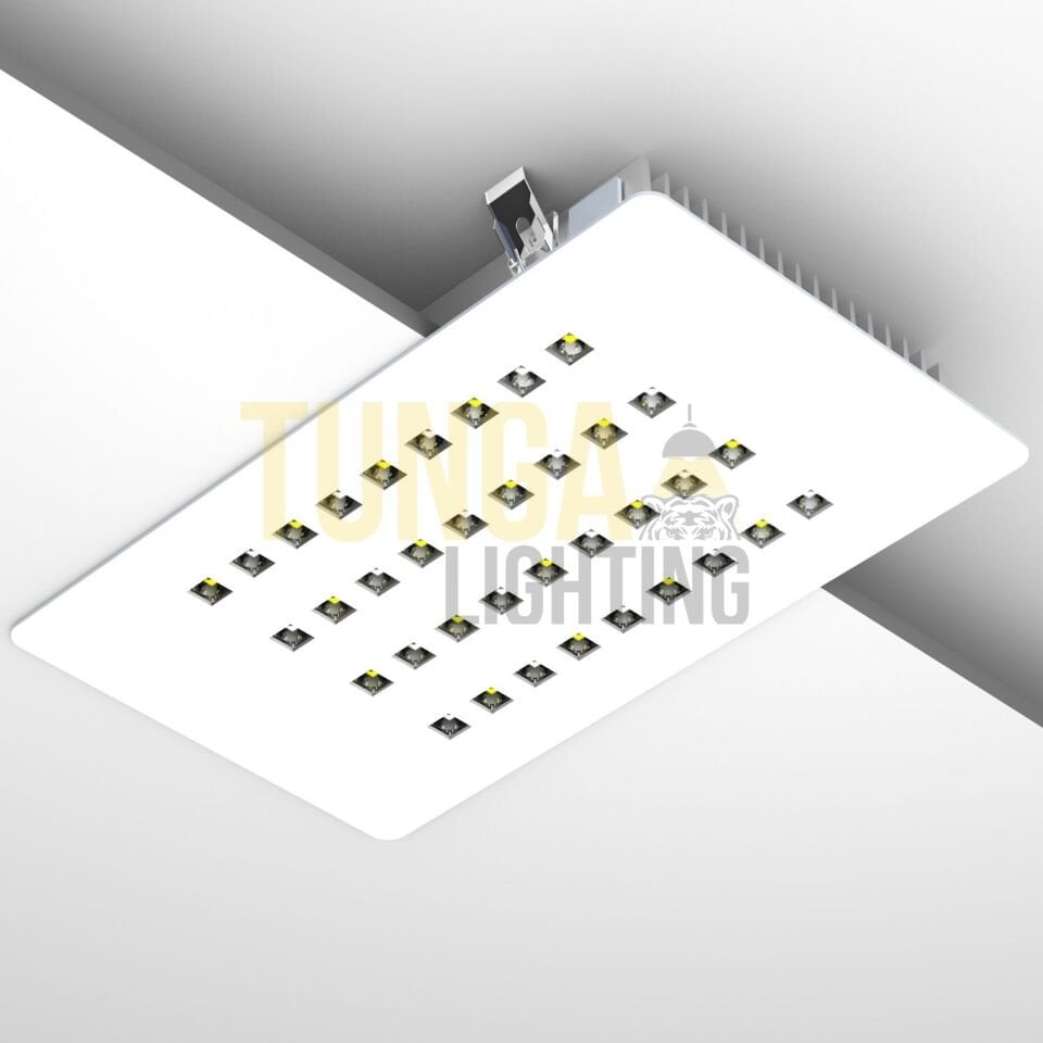 Kuyumcu Armatürü Dikdörtgen 210x360 Mm 54W