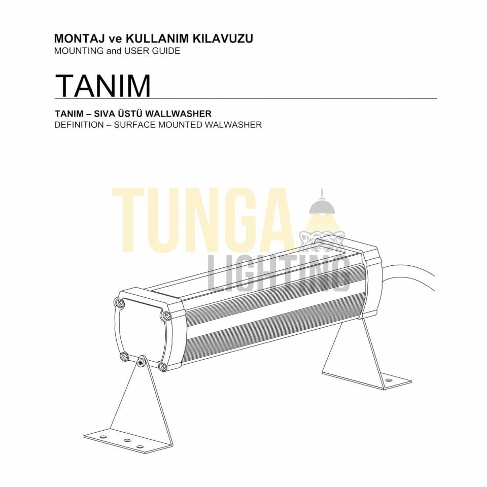 45W Wallwasher Aydınlatma IP65 Rotasyon Ayak 220V