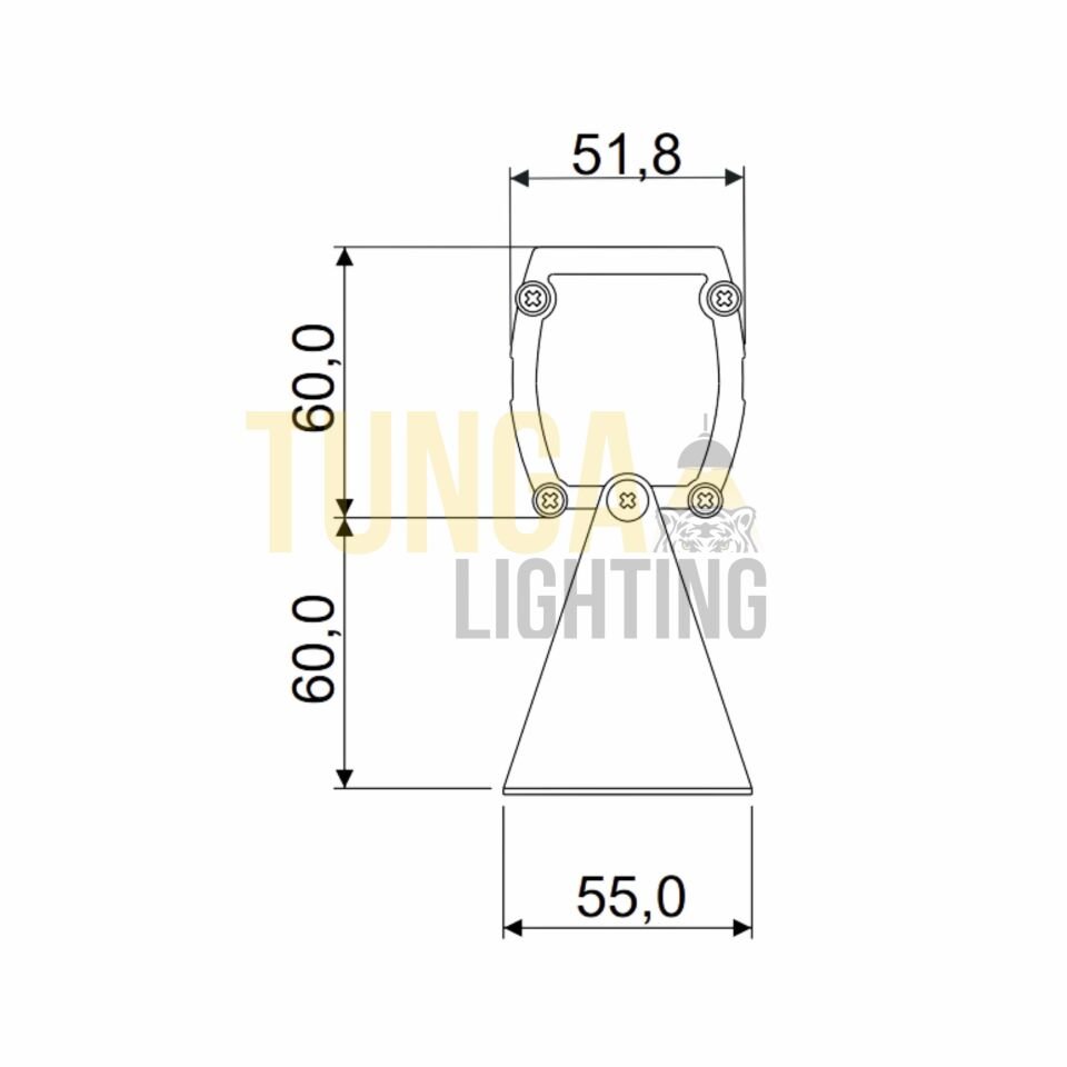45W Wallwasher Aydınlatma IP65 Rotasyon Ayak 220V