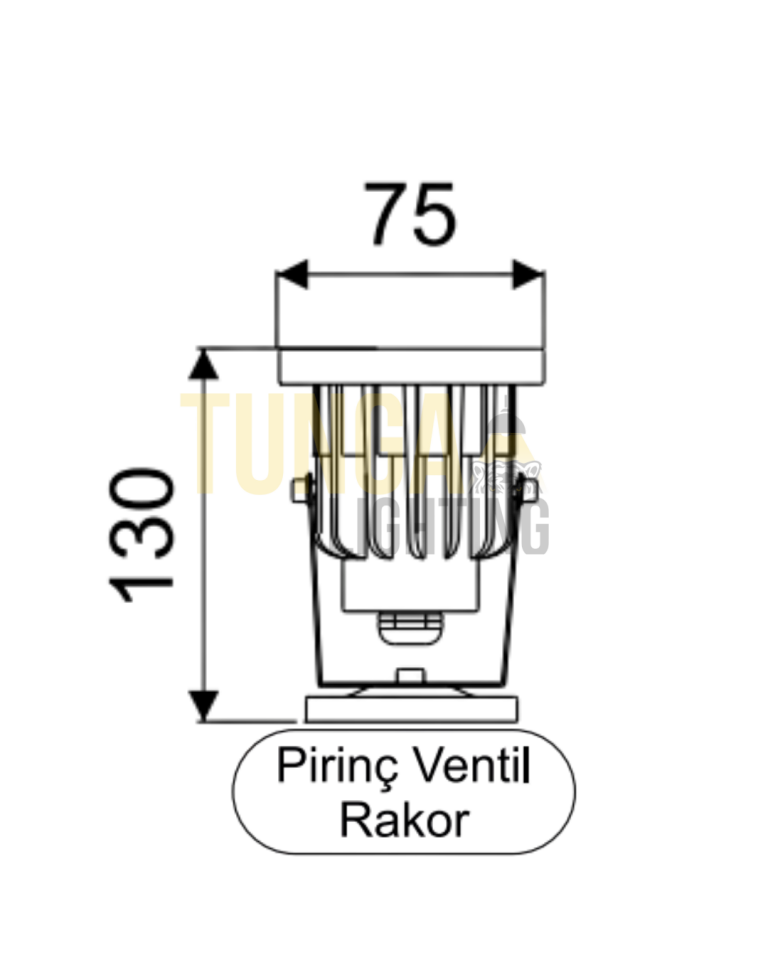 3W Bahçe Cephe Armatürü IP65 12V & 220V Pirinç Ventil