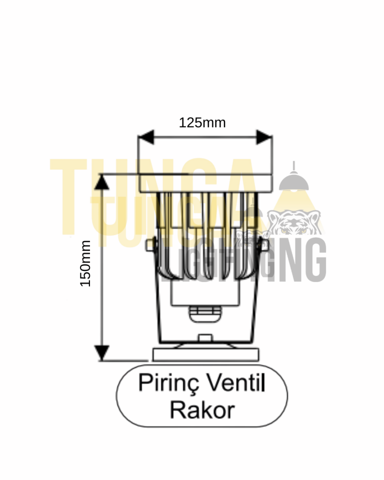 6W Bahçe Cephe Armatürü IP65 24V & 220V Pirinç Ventil
