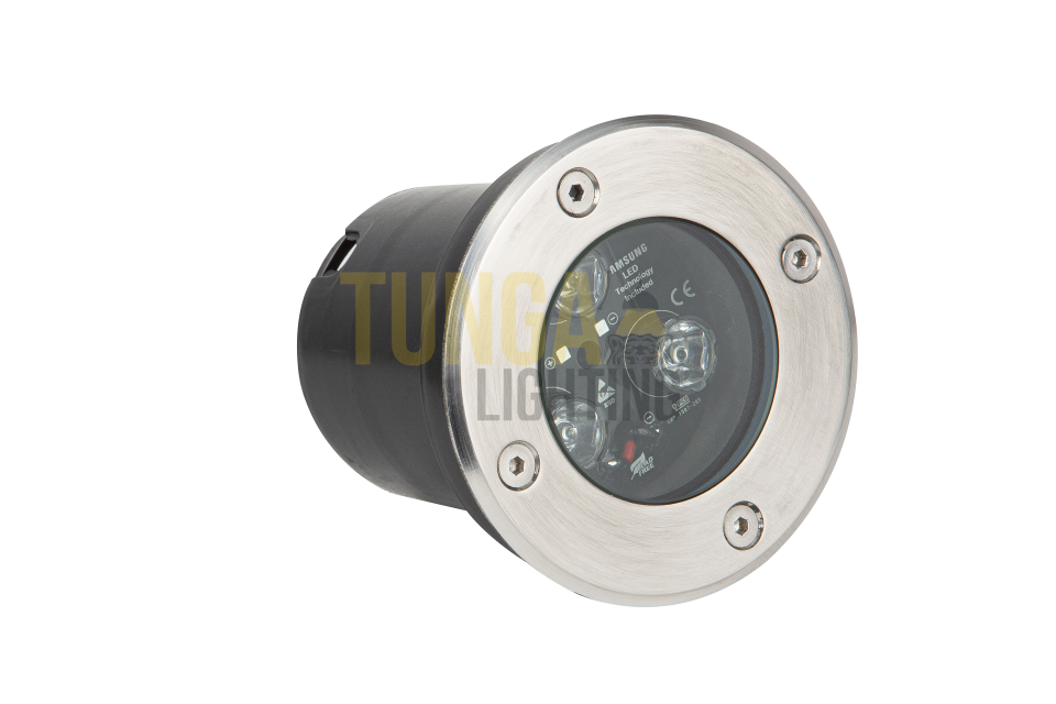 3W Zemin Gömme Kasa IP65 Yuvarlak 220V
