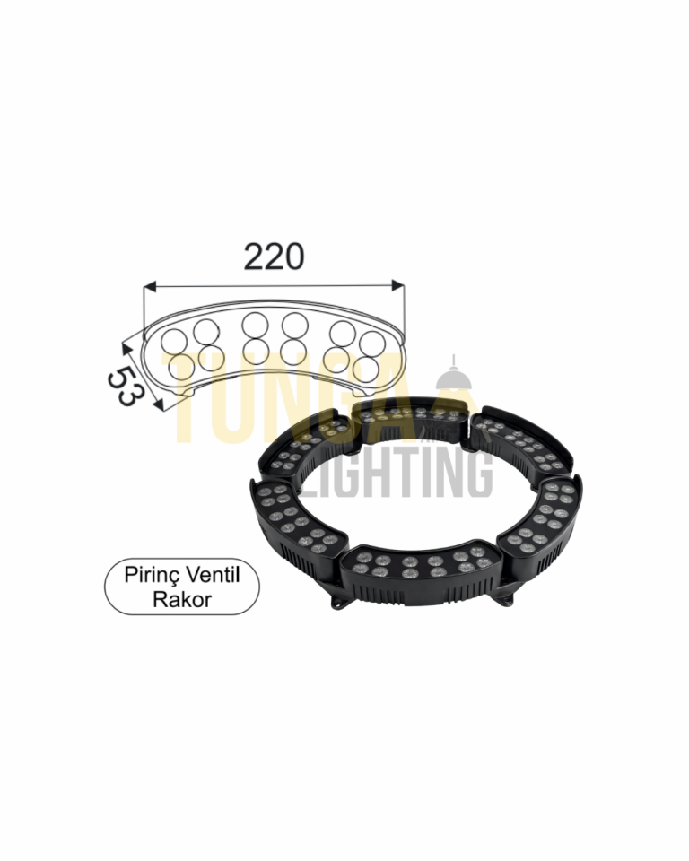 12W Ağaç Aydınlatma Armatürü IP65 Modüler Halka