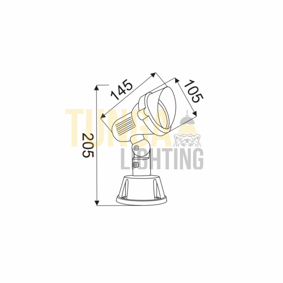 GU10 Bahçe Aydınlatma Kasası Tabanlı Ayarlanabilir