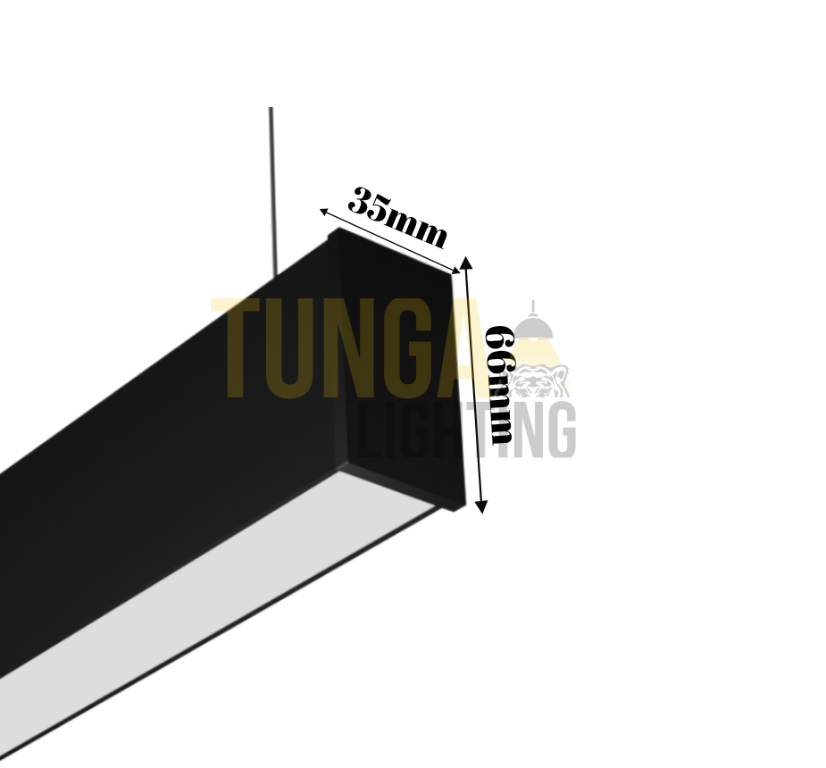 Lineer LED Armatür Sarkıt 30W/M 35x66