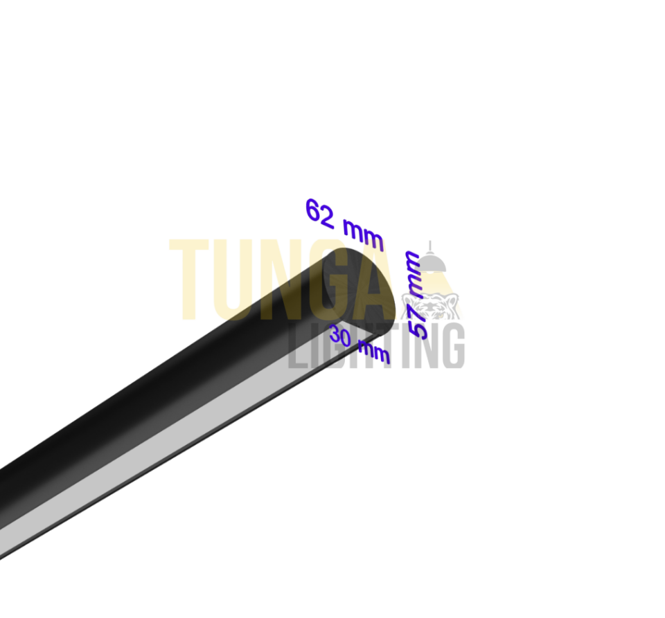 Lineer LED Armatür Sarkıt 30W/M Oval Kasa 57x62