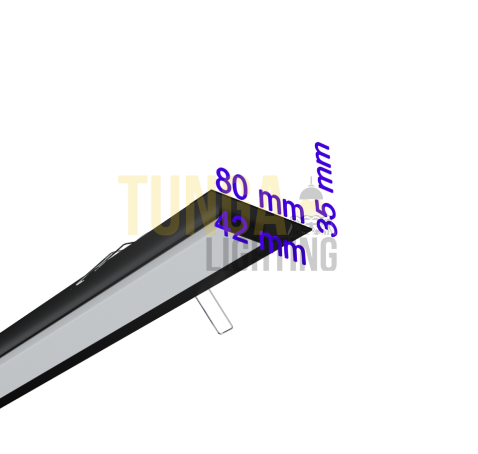 Sıva Altı Lineer Led Armatür 30W/M 80x42x35 Kasa