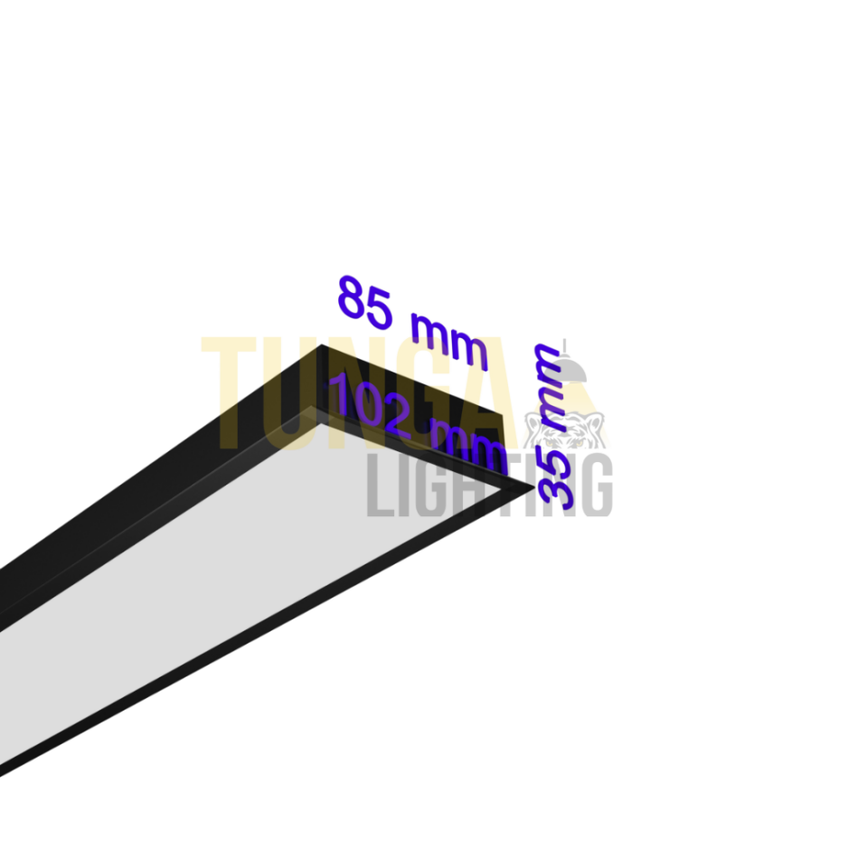 Sıva Altı Lineer Led Armatür 48W/M 102x85x35 Kasa