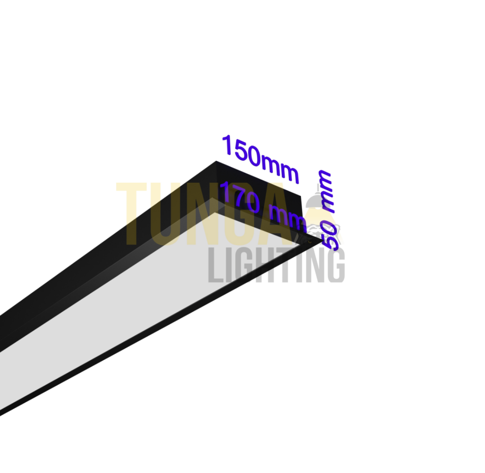 Sıva Altı Lineer LED Armatür 63W/M 170x150x50 Kasa