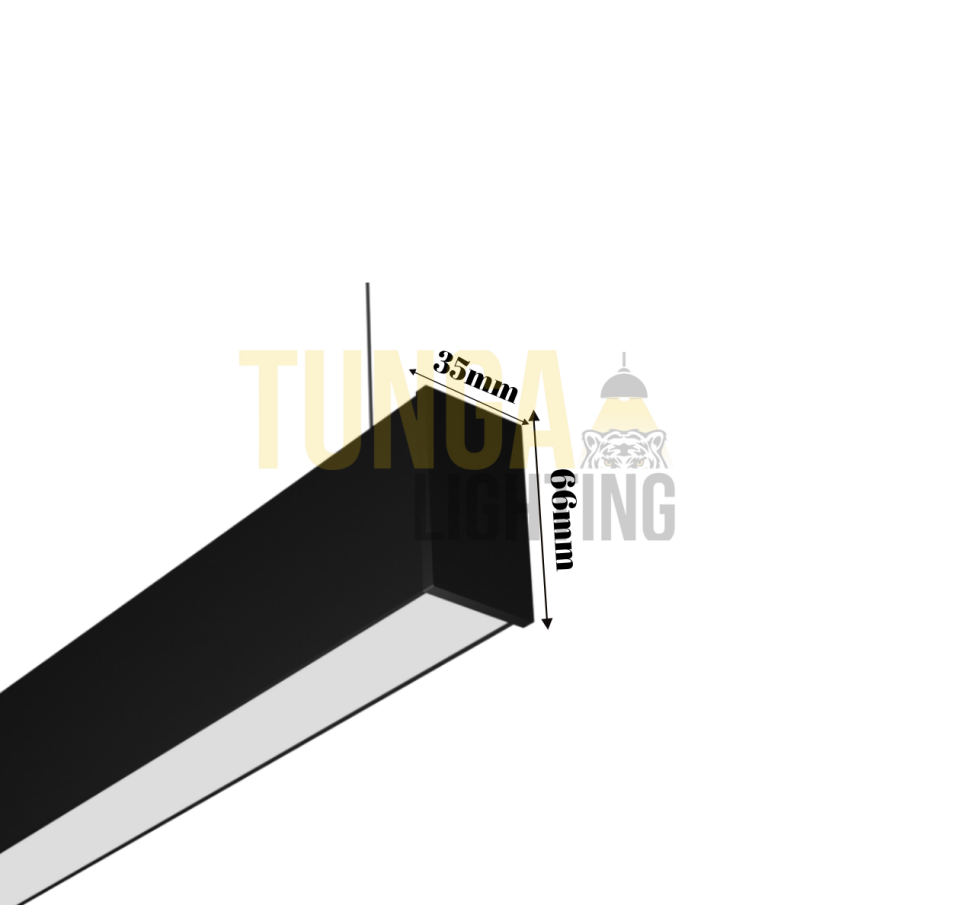 Kare Simit Lineer Sarkıt Aydınlatma 35x66 Kasa