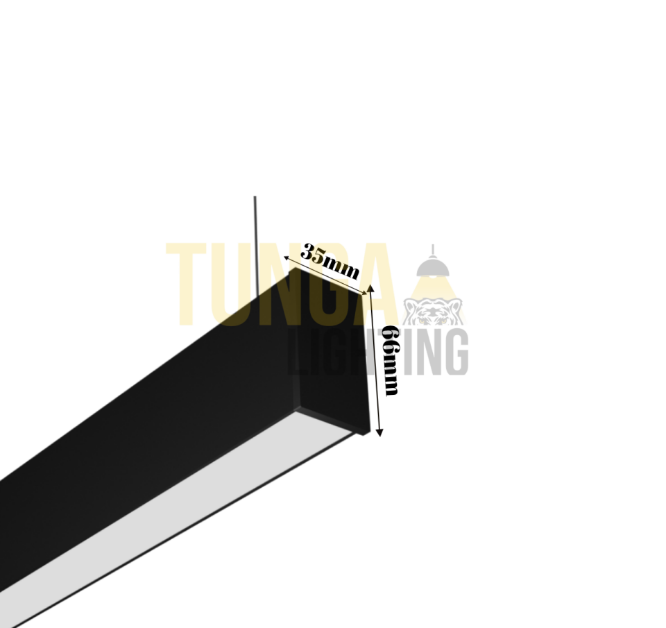 Dikdörtgen Lineer Aydınlatma 35x66 Kasa