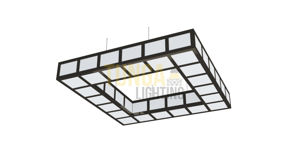 Grid Kare Sarkıt Aydınlatma LED Armatür 115x115 CM