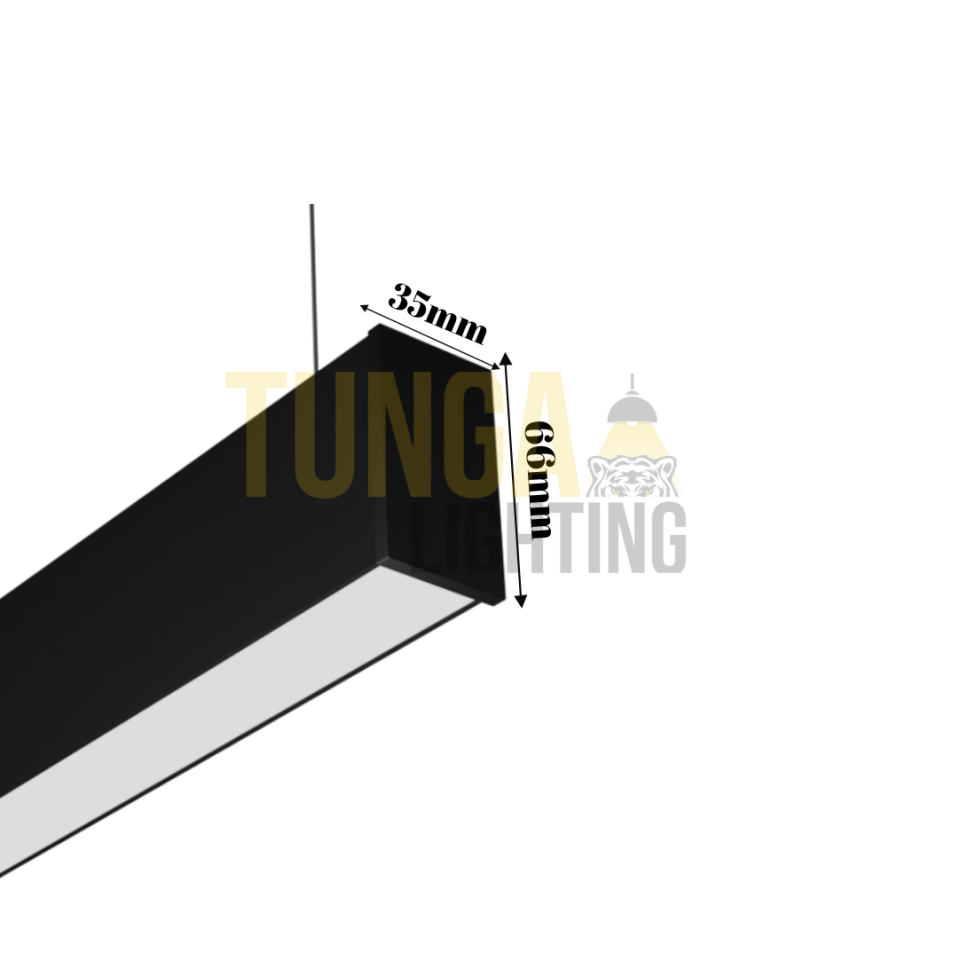 Dikdörtgen Lineer Aydınlatma 35x66 Kasa