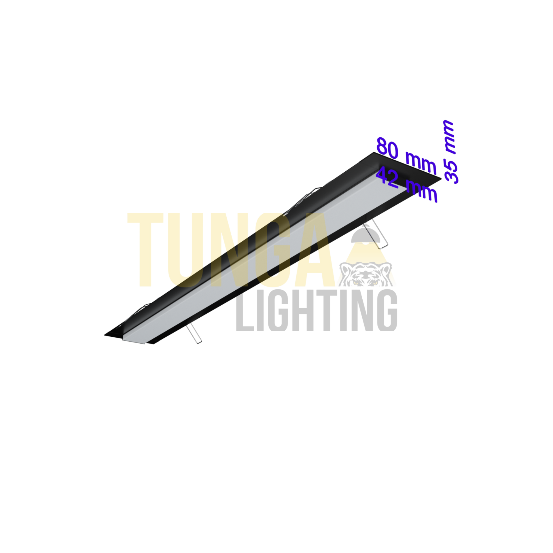 Sıva Altı Lineer Led Armatür 30W/M 80x42x35 Kasa
