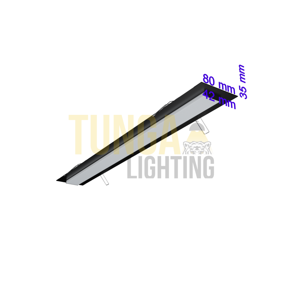 Sıva Altı Lineer Led Armatür 30W/M 80x42x35 Kasa