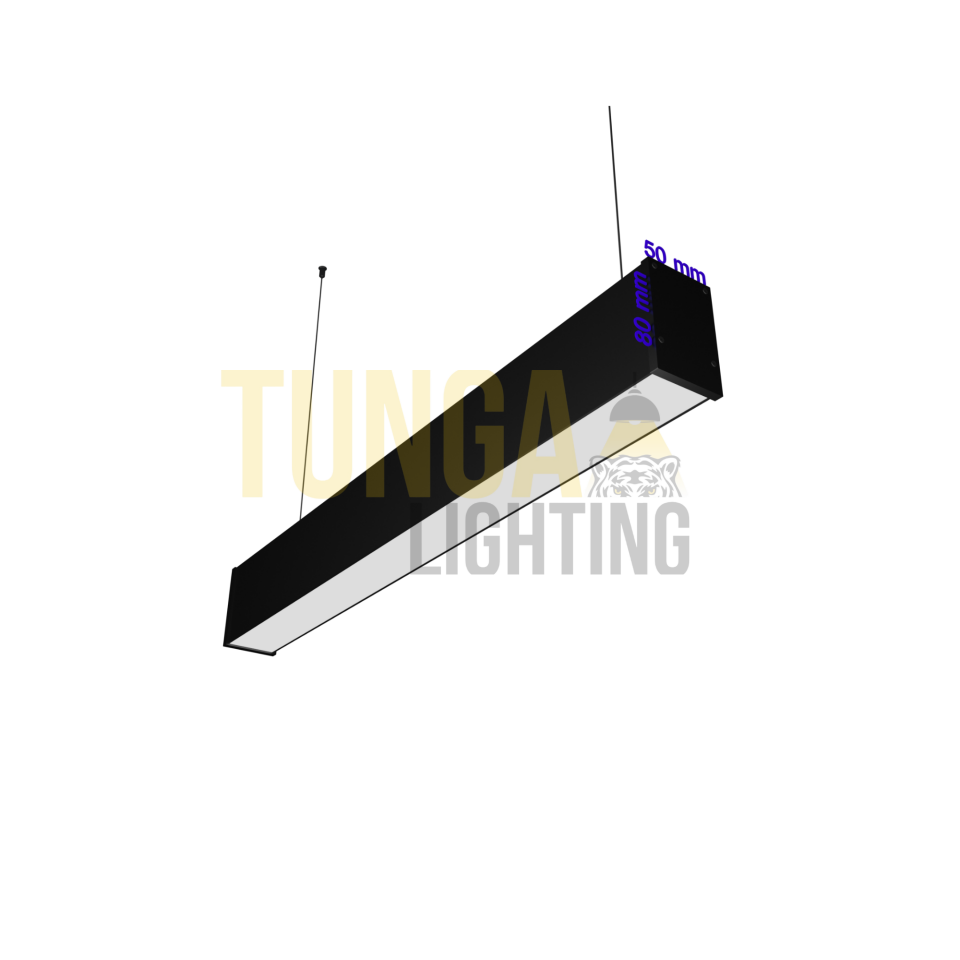 Lineer LED Armatür Sarkıt 30W/M - 50x80 Kasa