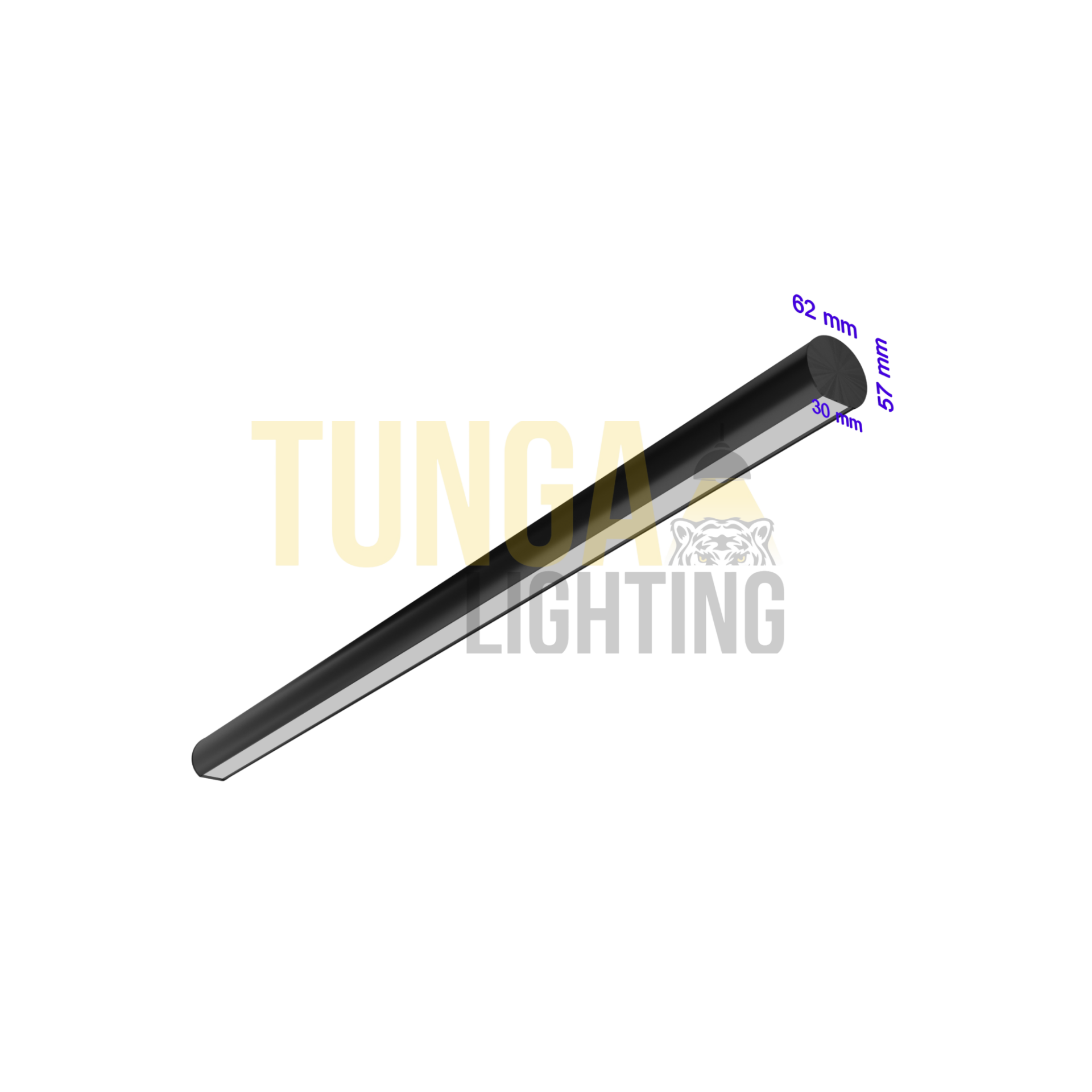 Lineer LED Armatür Sarkıt 30W/M – Oval Kasa 57x62