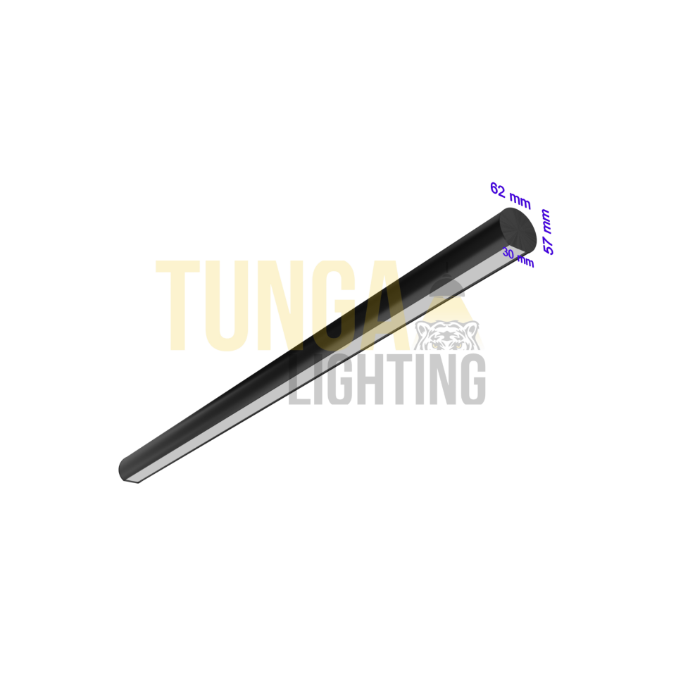 Lineer LED Armatür Sarkıt 30W/M – Oval Kasa 57x62