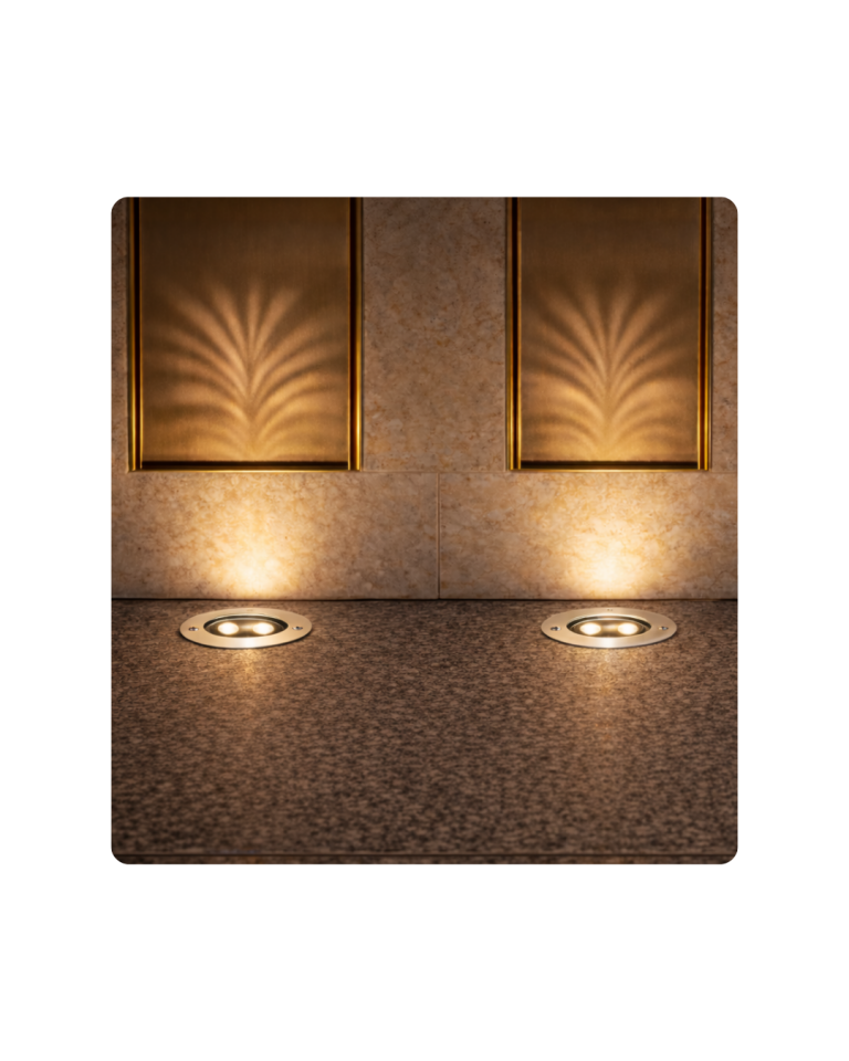 3W 10Ø Sıva Altı Zemin Yuvarlak Gömme Kasa | 220V | IP65 | CE | Pirinç Ventil Rakor