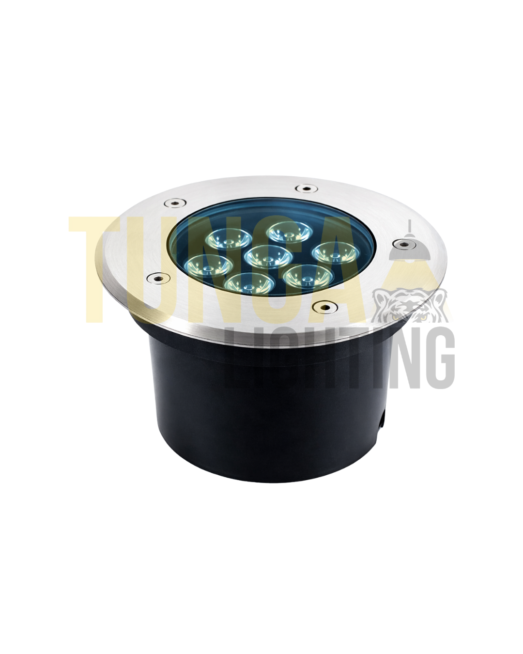 9W Sıva Altı Zemin Yuvarlak Gömme Kasa | 220V | IP65 | CE | Pirinç Ventil Rakor