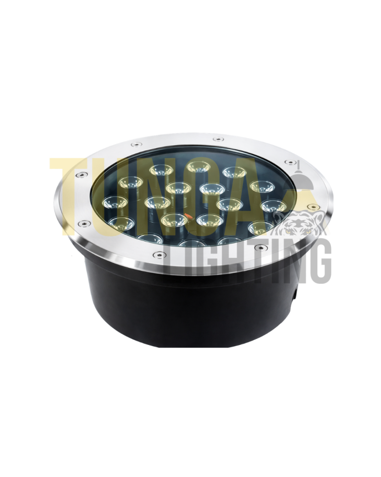 18W Sıva Altı Zemin Yuvarlak Gömme Kasa | 220V | IP65 | CE | Pirinç Ventil Rakor