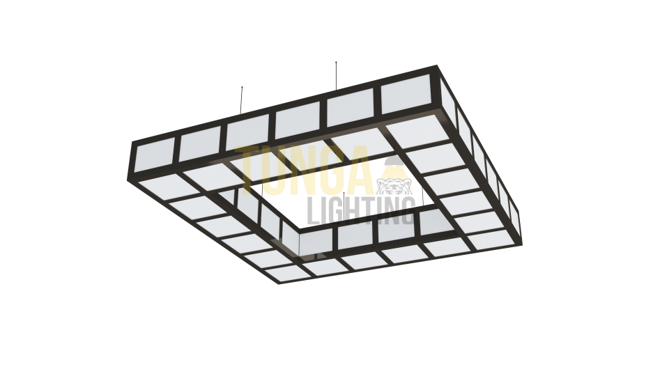 Grid Kare Sarkıt Aydınlatma LED Armatür 115x115 CM