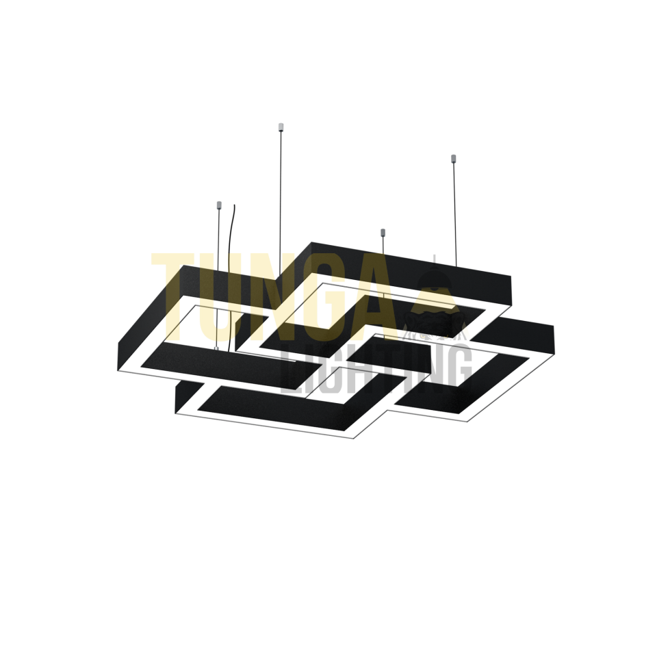 Quadra Dekoratif Lineer Aydınlatma 101x101 CM 185W 50x80 Kasa