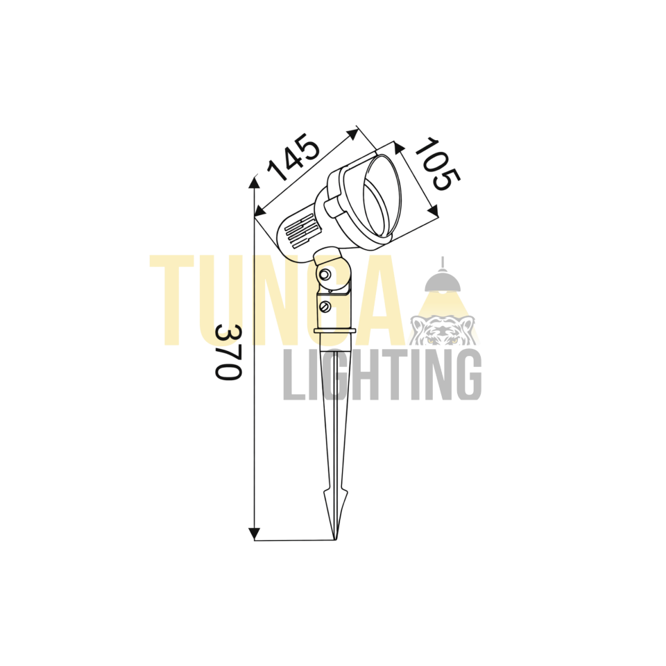 GU10 Bahçe Aydınlatma Kasası Çim Kazıklı