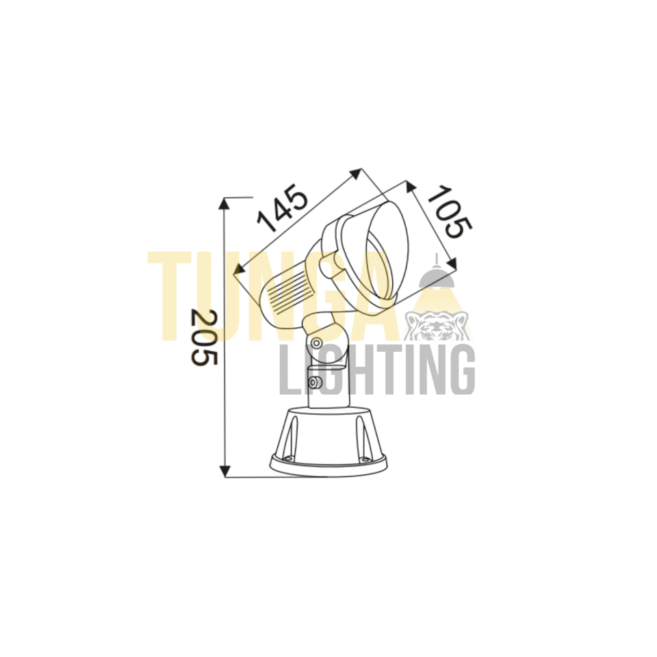 GU10 Bahçe Aydınlatma Kasası Ampülsüz Tabanlı