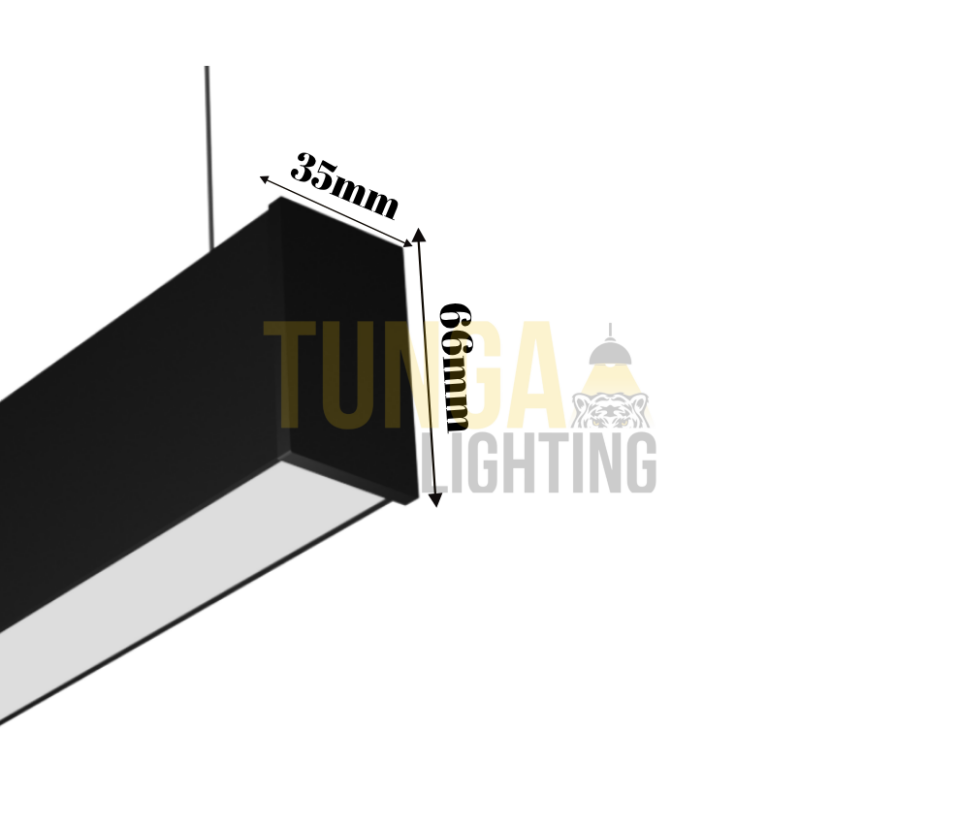 Kare Simit Lineer Sarkıt Aydınlatma 35x66 Kasa